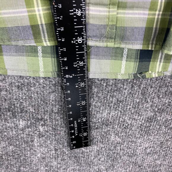 Canyon Guide Shirt Mens 2X Green Plaid Western Pearl Snap Short Sleeve Cowboy - Picture 5 of 8